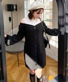 【ロイヤルパーティー/ROYAL PARTY】のシャツドッキングケーブルニットミニワンピース 人気、トレンドファッション・服の通販 founy(ファニー) ファッション Fashion レディースファッション Fashion for Women ワンピース Dresses ショルダー Shoulder, Shoulder Strap 冬 Winter / This Winter thumbnail ブラック|ID: prp329100004769853 ipo3291000000034588453