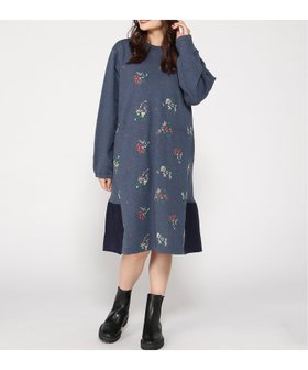 【スーパーハッカ/SUPER HAKKA】の裏毛裏起毛ドット フラワー刺繍ワンピース 人気、トレンドファッション・服の通販 founy(ファニー) ファッション Fashion レディースファッション Fashion for Women ワンピース Dresses ティアード Tiered, Tiered Style トレンド Trend, Trending Now ドット Polka Dot, Dot Pattern フラワー Flower, Floral ポケット Pocket, Pocket Detail 定番 Standard, Basic Item |ID:prp329100004769863