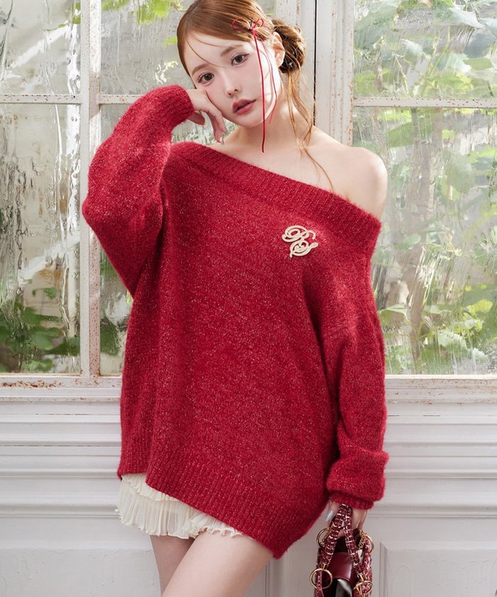 【ナイスクラップ/NICE CLAUP】のブローチ付きベロアモールミニニットワンピース インテリア・キッズ・メンズ・レディースファッション・服の通販 founy(ファニー) https://founy.com/ ファッション Fashion レディースファッション Fashion for Women ワンピース Dresses ニットワンピース Knit Dresses ブローチ Brooch, Pin Brooch ロング Long, Long-Length ワンショル One Shoulder, Asymmetrical ワンポイント One Point, Statement Accent 冬 Winter / This Winter おすすめ Recommended / Our Picks 2025年 2025 2025-2026秋冬・A/W Autumn/Winter 2025–26 AW25–26 |ID: prp329100004769868 ipo3291000000034588607