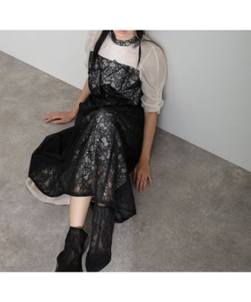 【プールヴー/PourVous】のフラワーレースノットデザインドレス 人気、トレンドファッション・服の通販 founy(ファニー) ファッション Fashion レディースファッション Fashion for Women ワンピース Dresses フォーマル・パーティードレス・結婚式用ドレス Elegant & Casual Dresses オーガンジー Organza Fabric ギャザー Gathered, Ruffled デコルテ Décolleté, Neckline フラワー Flower, Floral フレア Flare, Flared リボン Ribbon, Bow レース Lace, Lace Fabric おすすめ Recommended / Our Picks エレガント 上品 Elegant セレモニー Ceremony 結婚式 Wedding 二次会 After Party |ID:prp329100004769878