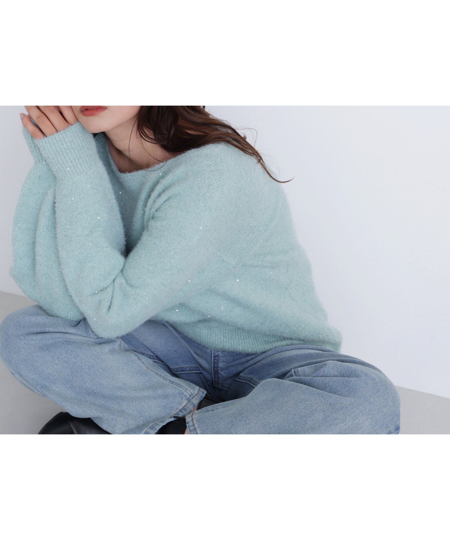 【ナチュラル ビューティー ベーシック/NATURAL BEAUTY BASIC】のスパンコールフェザーラメニット 人気、トレンドファッション・服の通販 founy(ファニー) ファッション Fashion レディースファッション Fashion for Women トップス・カットソー Cut & Sew Tops ニット Knit Tops & Sweaters スパンコール Sequins, Sequin Embellishment フェザーヤーン Feather Yarn, Fluffy Yarn other-1|ID: prp329100004769879 ipo3291000000034550630