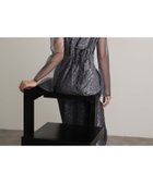 【プールヴー/PourVous】のリーフエンブロイダリーバックデザインドレス チャコール|ID: prp329100004769883 ipo3291000000034588749