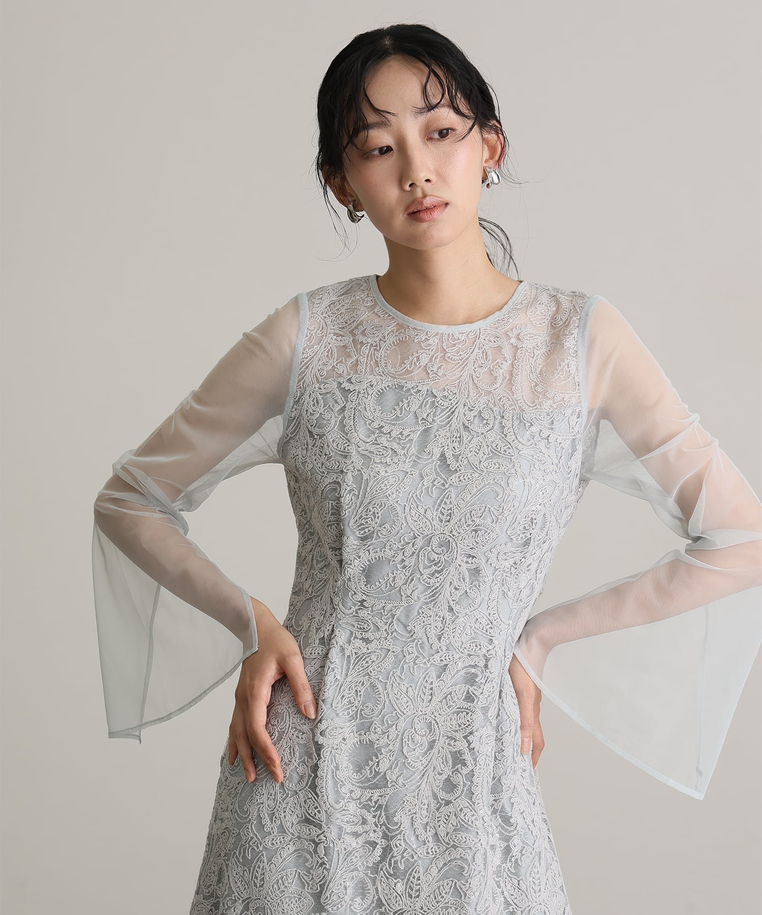 【プールヴー/PourVous】のリーフエンブロイダリーバックデザインドレス インテリア・キッズ・メンズ・レディースファッション・服の通販 founy(ファニー) ファッション Fashion レディースファッション Fashion for Women ワンピース Dresses フォーマル・パーティードレス・結婚式用ドレス Elegant & Casual Dresses バッグ Bags ウェーブ Wavy Pattern カッティング Cutting Detail 切替 Switching, Contrast Panel スパンコール Sequins, Sequin Embellishment スリット Slit, Slit Detail スリーブ Sleeve, Long Sleeve / Short Sleeve チュール Tulip, Tulip Motif ドレス Dress, One-Piece モチーフ Motif, Design Theme リボン Ribbon, Bow リーフ Leaf, Botanical Leaf おすすめ Recommended / Our Picks セレモニー Ceremony 結婚式 Wedding 二次会 After Party ミント|ID: prp329100004769883 ipo3291000000034588750