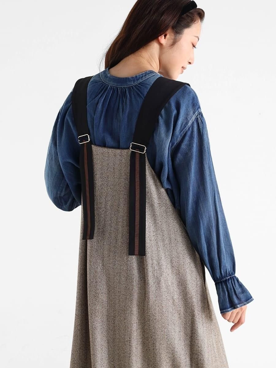 【ヴァン/Vin】のヘリンボーンツイードジャンパースカート インテリア・キッズ・メンズ・レディースファッション・服の通販 founy(ファニー) ファッション Fashion レディースファッション Fashion for Women スカート Skirts おすすめ Recommended / Our Picks クラシカル Classical, Vintage-Inspired サスペンダー Suspenders, Braces シンプル Simple, Minimal エレガント 上品 Elegant ブラウン|ID: prp329100004769898 ipo3291000000035012102