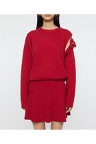 【マウジー/moussy】のTIED RIBBON セーター ミニスカート RED|ID: prp329100004769904 ipo3291000000034550788