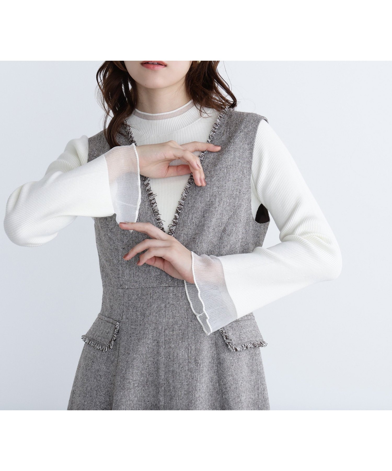 【ナチュラル ビューティー ベーシック/NATURAL BEAUTY BASIC】のシアーフレアカフスリブニット インテリア・キッズ・メンズ・レディースファッション・服の通販 founy(ファニー) ファッション Fashion レディースファッション Fashion for Women トップス・カットソー Cut & Sew Tops ニット Knit Tops & Sweaters インナー Innerwear シアー Sheer, See-Through フレア Flare, Flared モックネック Mock Neck, Short Turtleneck リブニット Rib Knit, Ribbed Knit 人気 Popular, Best Seller 春 Spring オフホワイト1|ID: prp329100004769952 ipo3291000000034793108