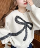 【モーメントプラス/moment+ / MEN】のラメシャギーリボンジャガードもちもちニットプルオーバー アイボリー|ID: prp329100004769974 ipo3291000000034551910