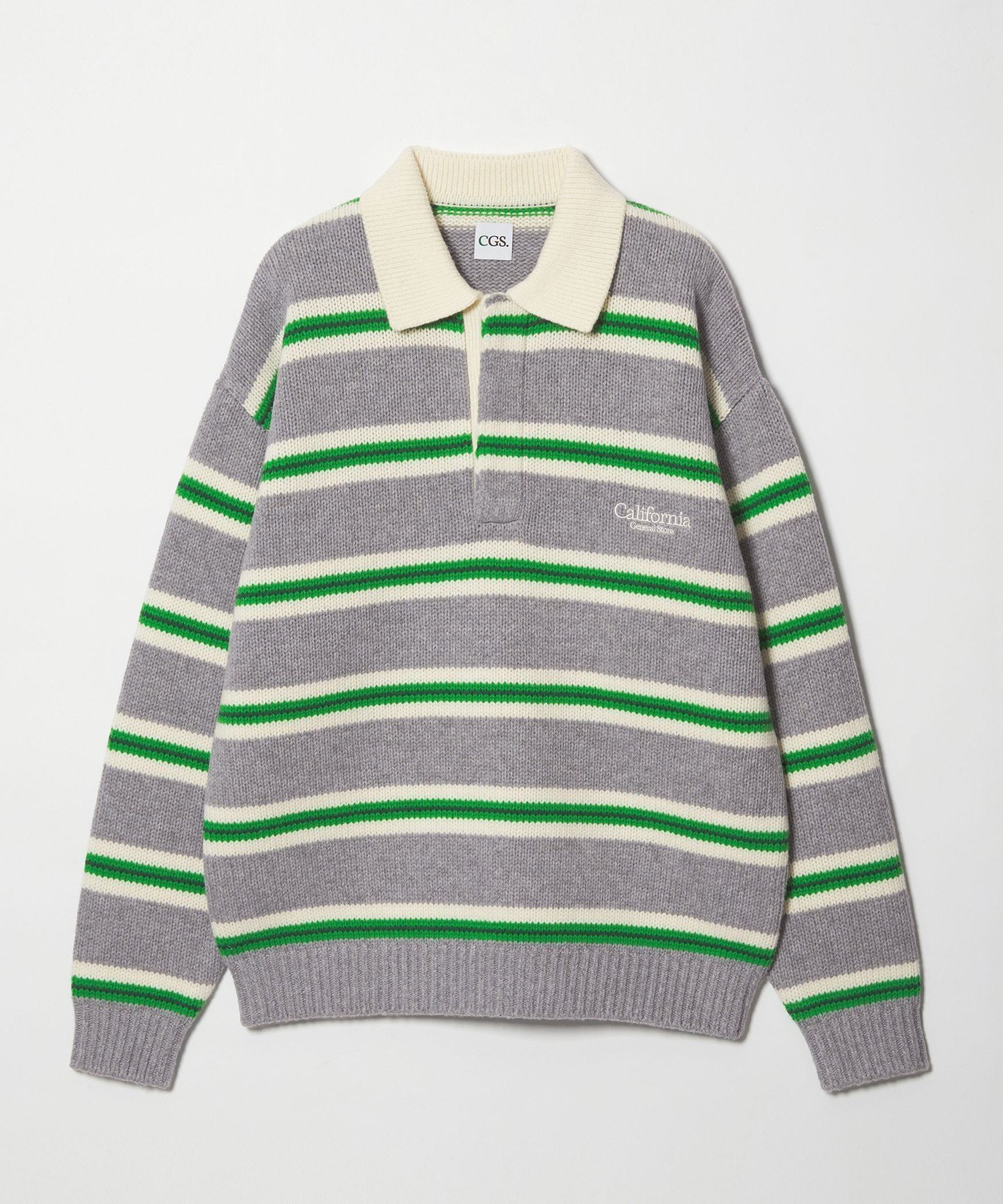 【ビューティ&ユース ユナイテッドアローズ/BEAUTY&YOUTH / UNITED ARROWS】のCGS. ボーダー ニット ポロシャツ インテリア・キッズ・メンズ・レディースファッション・服の通販 founy(ファニー) ファッション Fashion レディースファッション Fashion for Women トップス・カットソー Cut & Sew Tops ニット Knit Tops & Sweaters シャツ・ブラウス・オフィスカジュアル Elegant Blouses & Button-Ups ポロシャツ・きれいめカジュアル Smart-Casual Polo Tops インナー Innerwear ボーダー Border, Stripe ポロシャツ Polo Shirt, Collared Tee ワンポイント One Point, Statement Accent エレガント 上品 Elegant MD.GRAY|ID: prp329100004769985 ipo3291000000034552047