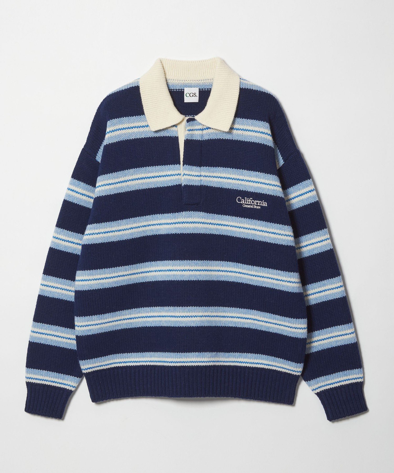 【ビューティ&ユース ユナイテッドアローズ/BEAUTY&YOUTH / UNITED ARROWS】のCGS. ボーダー ニット ポロシャツ インテリア・キッズ・メンズ・レディースファッション・服の通販 founy(ファニー) ファッション Fashion レディースファッション Fashion for Women トップス・カットソー Cut & Sew Tops ニット Knit Tops & Sweaters シャツ・ブラウス・オフィスカジュアル Elegant Blouses & Button-Ups ポロシャツ・きれいめカジュアル Smart-Casual Polo Tops インナー Innerwear ボーダー Border, Stripe ポロシャツ Polo Shirt, Collared Tee ワンポイント One Point, Statement Accent エレガント 上品 Elegant NAVY|ID: prp329100004769985 ipo3291000000034552048