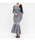 【ロイヤルパーティー/ROYAL PARTY】の【丈が選べる】ワンショルリボンシアー切替ニットマーメイドワンピース 人気、トレンドファッション・服の通販 founy(ファニー) ファッション Fashion レディースファッション Fashion for Women ワンピース Dresses シアー Sheer, See-Through バランス Balance, Style Balance リボン Ribbon, Bow エレガント 上品 Elegant 切替 Switching, Contrast Panel thumbnail グレー|ID: prp329100004770517 ipo3291000000034590121