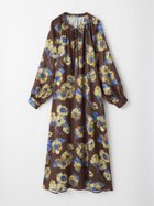 【ヴァン/Vin】のヴィンテージフラワープリントワンピース 人気、トレンドファッション・服の通販 founy(ファニー) ファッション Fashion レディースファッション Fashion for Women ワンピース Dresses とろみ Fluid, Flowy Fabric フェミニン Feminine, Girly フレア Flare, Flared フロント Front, Front Design プリント Print, Printed Pattern ベロア Velour, Soft Velvet リボン Ribbon, Bow ヴィンテージ Vintage Style エレガント 上品 Elegant thumbnail ブラウン|ID: prp329100004770524 ipo3291000000034557624