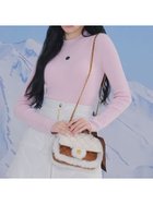 【リリーブラウン/Lily Brown】の【LILY BROWN×MARY QUANT】ソフトリブニットトップス 人気、トレンドファッション・服の通販 founy(ファニー) ファッション Fashion レディースファッション Fashion for Women トップス・カットソー Cut & Sew Tops ニット Knit Tops & Sweaters ヴィンテージ Vintage Style コラボ Collaboration, Collab シルバー Silver, Metallic Silver シンプル Simple, Minimal スマート Smart, Elegant ボーダー Border, Stripe ロンドン London Style, British Inspired thumbnail PNK[066]|ID: prp329100004770557 ipo3291000000034557887