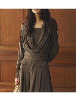 【アニュアンス/anuans】のパウダーサテンドレープトップス 人気、トレンドファッション・服の通販 founy(ファニー) ファッション Fashion レディースファッション Fashion for Women トップス・カットソー Cut & Sew Tops コンパクト Compact, Small Size サテン Satin, Glossy Fabric シンプル Simple, Minimal ドレープ Drape, Draping Fabric バランス Balance, Style Balance フロント Front, Front Design エレガント 上品 Elegant |ID:prp329100004770591