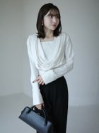 【アニュアンス/anuans】のパウダーサテンドレープトップス 人気、トレンドファッション・服の通販 founy(ファニー) ファッション Fashion レディースファッション Fashion for Women トップス・カットソー Cut & Sew Tops コンパクト Compact, Small Size サテン Satin, Glossy Fabric シンプル Simple, Minimal ドレープ Drape, Draping Fabric バランス Balance, Style Balance フロント Front, Front Design エレガント 上品 Elegant thumbnail ECRU|ID: prp329100004770591 ipo3291000000034558592