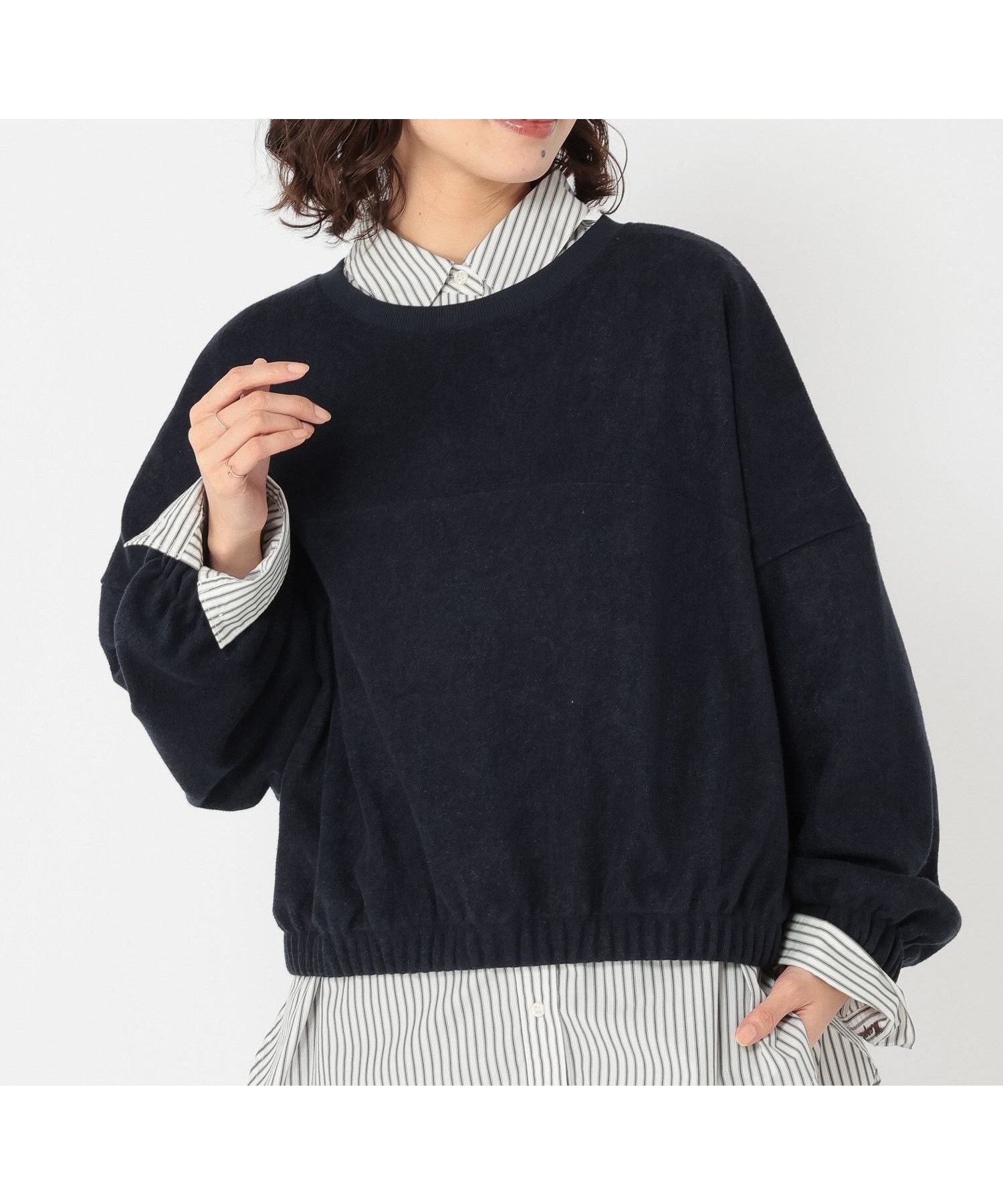 【スタディオ クリップ/studio CLIP】のパイルヨーク切り替えプルオーバー インテリア・キッズ・メンズ・レディースファッション・服の通販 founy(ファニー) ファッション Fashion レディースファッション Fashion for Women トップス・カットソー Cut & Sew Tops カジュアルプルオーバー・ニットトップス Pullovers & Knit Tops / Casual Pullovers おすすめ Recommended / Our Picks インナー Innerwear カットソー Cut and Sewn Top シアー Sheer, See-Through シンプル Simple, Minimal パイピング Piping, Trim Design ボンディング Bonding, Bonded Fabric ヨーク Yoke, Yoke Design ネイビー88|ID: prp329100004770597 ipo3291000000034558657