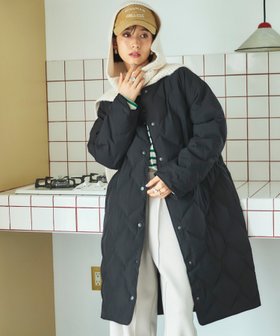 【ドゥ アルシーヴ/Doux archives】のシームレスノーカラーロングコート 人気、トレンドファッション・服の通販 founy(ファニー) ファッション Fashion レディースファッション Fashion for Women アウター Coat / Outerwear Collection コート・ロングコート・ピーコート Long Coats, Peacoats & More キルティング Quilted, Quilting ダウン Down, Puffer 防寒 Cold Protection, Winter-Ready マフラー Scarf, Muffler ロング Long, Long-Length 冬 Winter / This Winter おすすめ Recommended / Our Picks |ID:prp329100004770601
