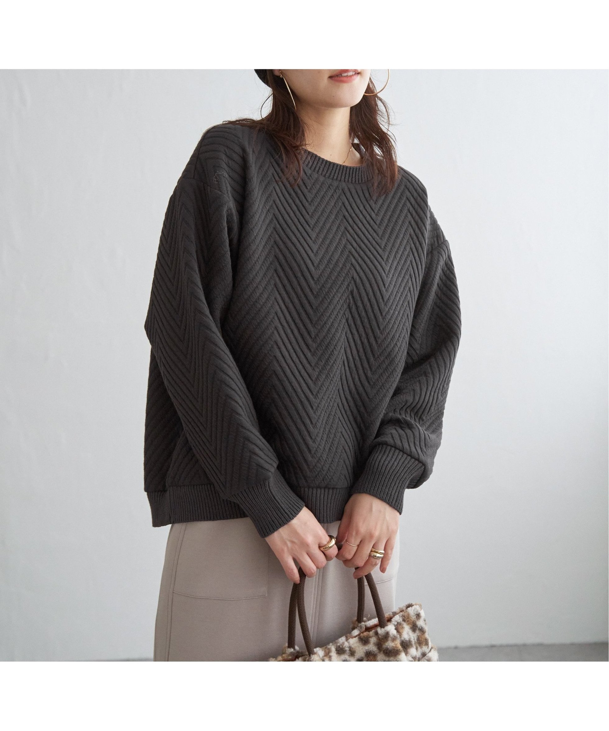 【イッカ/ikka】のフクレ幾何ジャガードプルオーバー 人気、トレンドファッション・服の通販 founy(ファニー) ファッション Fashion レディースファッション Fashion for Women トップス・カットソー Cut & Sew Tops カジュアルプルオーバー・ニットトップス Pullovers & Knit Tops / Casual Pullovers コンビ Combo, Combination Style トレーナー Sweatshirt, Trainer other-1|ID: prp329100004770602 ipo3291000000034558715