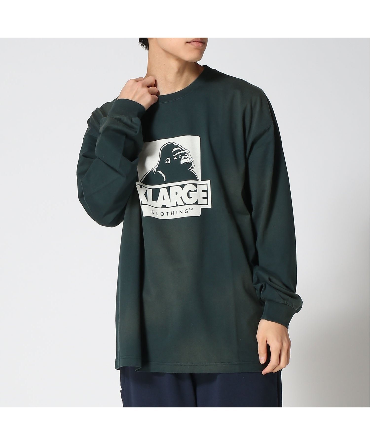 【エクストララージ/XLARGE】のDISCHARGE PRINTED OG L/S TEE インテリア・キッズ・メンズ・レディースファッション・服の通販 founy(ファニー) 　ファッション　Fashion　レディースファッション　Fashion for Women　ジーンズ　Jeans, Denim Pants　フロント　Front, Front Design　ベーシック　Basic, Essential　GREEN|ID: prp329100004770651 ipo3291000000034559060
