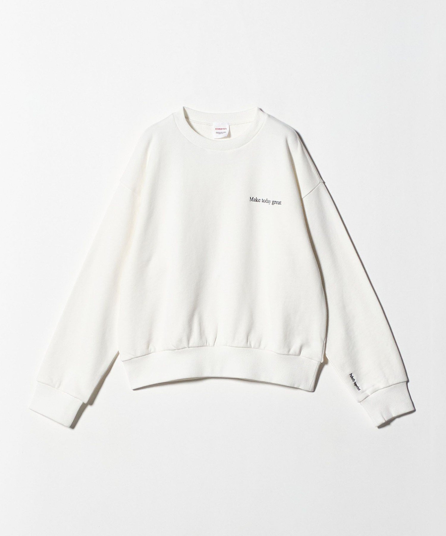 【ユナイテッドアローズ/UNITED ARROWS】の【別注】 HANDTEX メッセージ スウェット インテリア・キッズ・メンズ・レディースファッション・服の通販 founy(ファニー) ファッション Fashion レディースファッション Fashion for Women トップス・カットソー Cut & Sew Tops レディースパーカー・カジュアルフーディー Casual Hoodies & Sweatshirts スウェット・クルーネックトップス Sweatshirts & Crewnecks / Relaxed Fit Sweat Tops アンダー Underwear Essentials コレクション Collection, Seasonal Line サーマル Thermal, Waffle Knit スウェット / スエット Sweatshirt, Sweatwear 別注 Limited Edition, Custom Order OFF WHITE|ID: prp329100004770688 ipo3291000000034559553