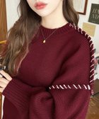 【モーメントプラス/moment+ / MEN】の配色ハンドステッチニットプルオーバー 人気、トレンドファッション・服の通販 founy(ファニー) ファッション Fashion メンズファッション Fashion for Men トップス・カットソー Cut & Sew Tops ニット・セーター / 定番トップス Knit Tops & Sweaters カットソー Cut and Sewn Top ショルダー Shoulder, Shoulder Strap シンプル Simple, Minimal デニム Denim, Jeans Material トレンド Trend, Trending Now ドロップ Drop Shoulder, Dropped Style ハンド Hand, Handmade バランス Balance, Style Balance ベーシック Basic, Essential ボトム Bottoms, Lower Wear 無地 Plain, Solid Color ワイドリブ Wide Rib, Wide Ribbed Knit 再入荷 Restock / Back in Stock プチプライス・低価格 Affordable / Budget Price thumbnail ボルドー|ID: prp329100004770694 ipo3291000000034602902