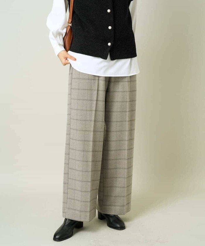 【アー ヴェー ヴェー/a.v.v】の【イージーケア/ストレッチ】あったか美ラクるイージーチェックワイドパンツ インテリア・キッズ・メンズ・レディースファッション・服の通販 founy(ファニー) https://founy.com/ ファッション Fashion レディースファッション Fashion for Women パンツ Pants & Trousers ギャザー Gathered, Ruffled スウェット / スエット Sweatshirt, Sweatwear ストレッチ Stretch, Stretchy Fabric センター Center, Center Line チェック Check, Plaid, Tartan 定番 Standard, Basic Item 人気 Popular, Best Seller フェミニン Feminine, Girly ベーシック Basic, Essential 楽ちん Easy Fit, Comfortable ワイド Wide, Wide Fit 再入荷 Restock / Back in Stock ビジネス 仕事 通勤 Business / Work / Commuting |ID: prp329100004770767 ipo3291000000034561024