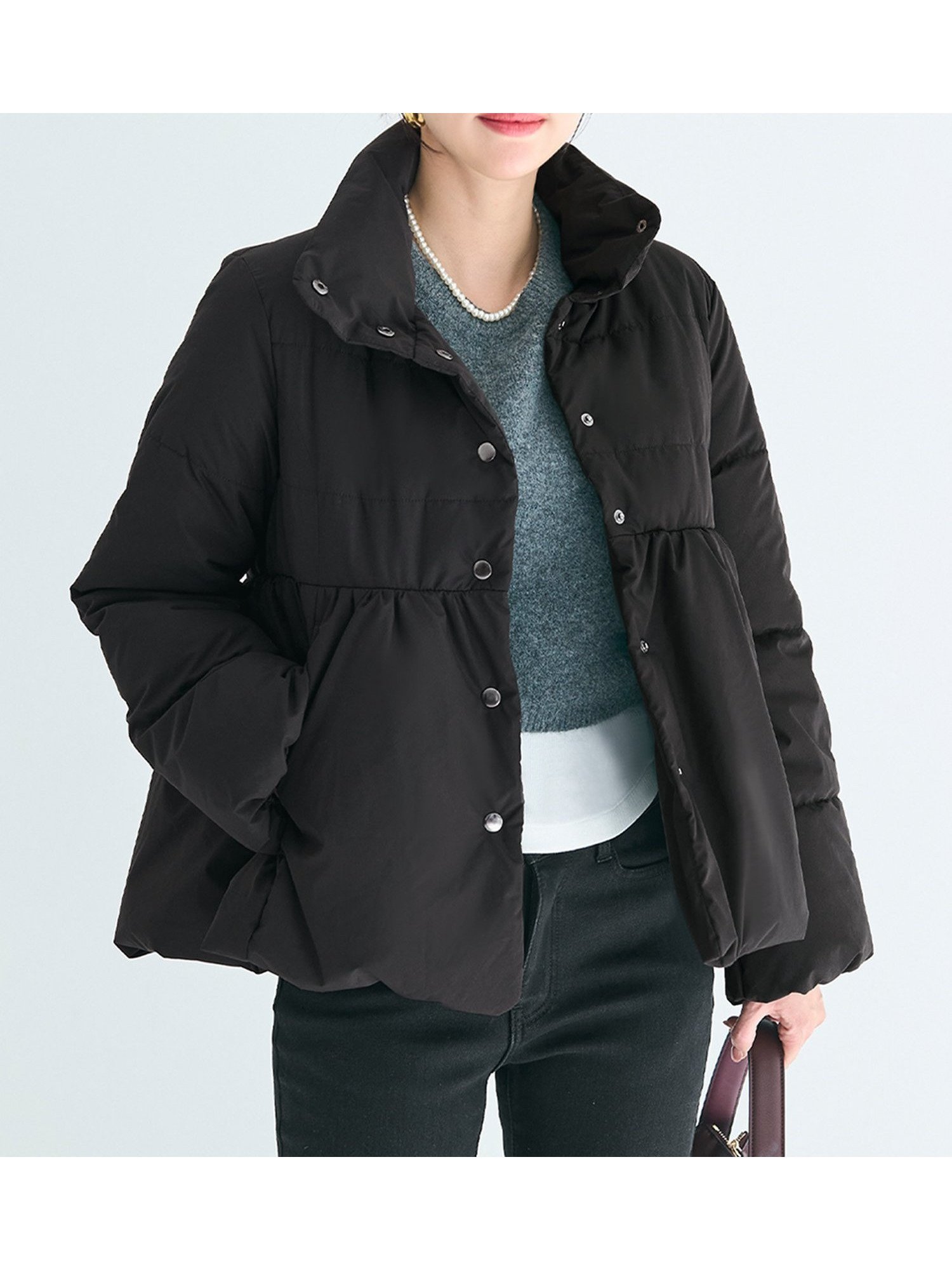 【コカ/COCA】の中綿スタンドカラーフレアブルゾン インテリア・キッズ・メンズ・レディースファッション・服の通販 founy(ファニー) ファッション Fashion レディースファッション Fashion for Women アウター Coat / Outerwear Collection ブルゾンジャケット・スポーティアウター Blouson Jackets ウォッシャブル Machine Washable 洗える Machine Washable シェイプ Shape, Slim Fit スタンド Stand Collar, Upright Stand デニム Denim, Jeans Material トレンド Trend, Trending Now フェミニン Feminine, Girly フォルム Silhouette, Form フレア Flare, Flared ブルゾン Blouson, Bomber Jacket ポケット Pocket, Pocket Detail 無地 Plain, Solid Color ワイド Wide, Wide Fit 冬 Winter / This Winter エレガント 上品 Elegant 2025年 2025 2025-2026秋冬・A/W Autumn/Winter 2025–26 AW25–26 Black|ID: prp329100004770769 ipo3291000000035080289