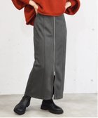 【ティップトッププラスポケット/tiptop+pocket】のtiptop/フロントZIPナロースカート Dグレー|ID: prp329100004770789 ipo3291000000034561416