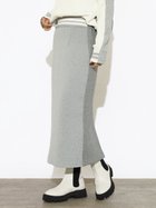 【ヴァン/Vin】の異素材切り替えナロースカート 人気、トレンドファッション・服の通販 founy(ファニー) ファッション Fashion レディースファッション Fashion for Women スカート Skirts おすすめ Recommended / Our Picks スリット Slit, Slit Detail セットアップ Set-Up, Coordinated Outfit フロント Front, Front Design thumbnail グレー|ID: prp329100004770813 ipo3291000000034597641