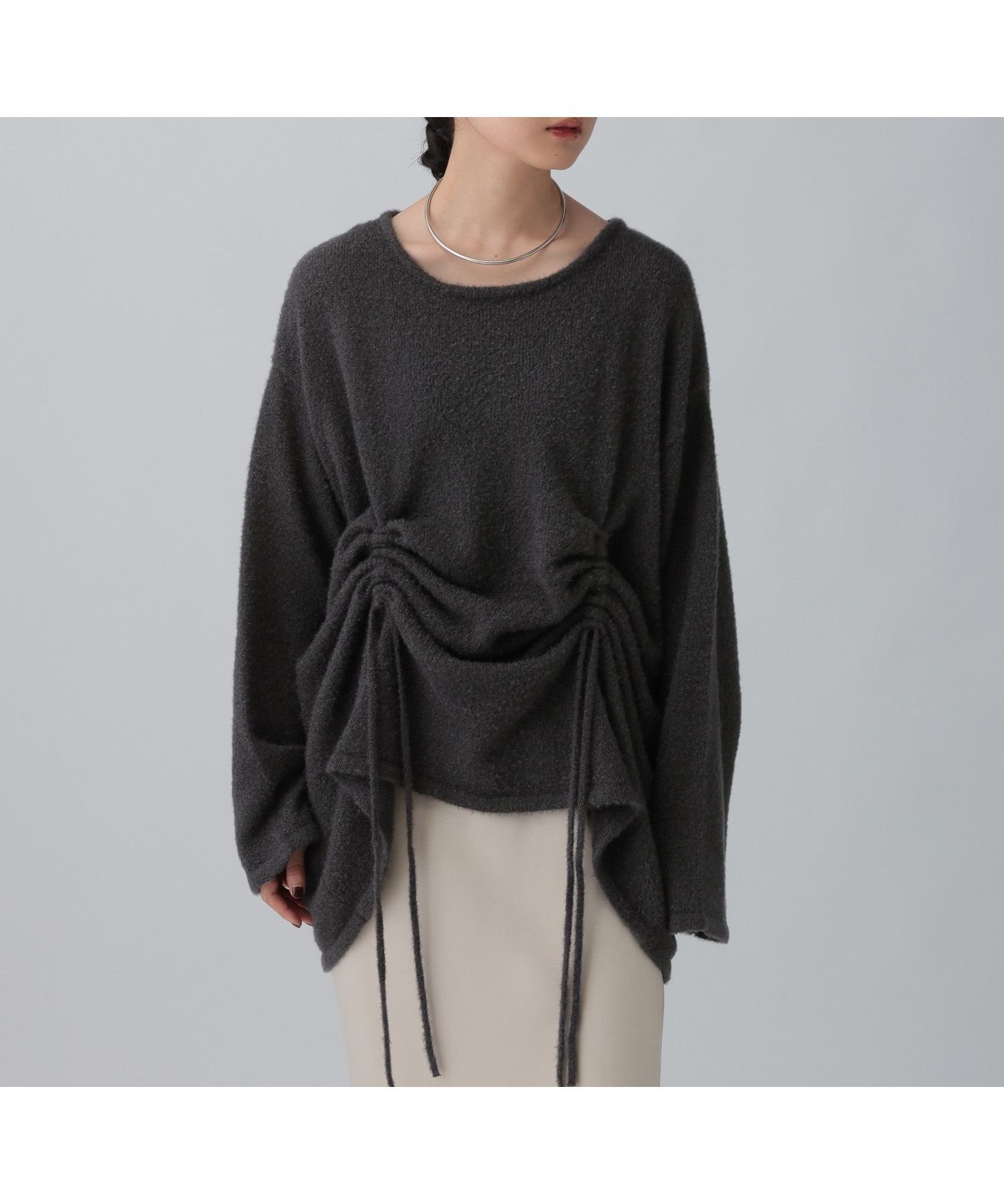 【レプシィム ローリーズファーム/LEPSIM LOWRYS FARM】の7ゲージフロントシャーリングチュニック インテリア・キッズ・メンズ・レディースファッション・服の通販 founy(ファニー) 　ファッション　Fashion　レディースファッション　Fashion for Women　トップス・カットソー　Cut & Sew Tops　おすすめ　Recommended / Our Picks　インナー　Innerwear　チュニック　Tunic, Long Top　フロント　Front, Front Design　チャコール18|ID: prp329100004770840 ipo3291000000034907591