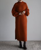 【リラクロ/relaclo】のmyke/ハイネックニットワンピース 人気、トレンドファッション・服の通販 founy(ファニー) ファッション Fashion レディースファッション Fashion for Women ワンピース Dresses ニットワンピース Knit Dresses スマート Smart, Elegant スリット Slit, Slit Detail スリーブ Sleeve, Long Sleeve / Short Sleeve ハイネック High Neck, Mock Neck thumbnail オレンジ|ID: prp329100004770900 ipo3291000000034600566