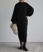 【リラクロ/relaclo】のmyke/ハイネックニットワンピース 人気、トレンドファッション・服の通販 founy(ファニー) ファッション Fashion レディースファッション Fashion for Women ワンピース Dresses ニットワンピース Knit Dresses スマート Smart, Elegant スリット Slit, Slit Detail スリーブ Sleeve, Long Sleeve / Short Sleeve ハイネック High Neck, Mock Neck thumbnail ブラック|ID: prp329100004770900 ipo3291000000034600569