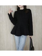 【アニュアンス/anuans】のツイードペプラムブラウス 人気、トレンドファッション・服の通販 founy(ファニー) ファッション Fashion レディースファッション Fashion for Women トップス・カットソー Cut & Sew Tops シャツ・ブラウス・オフィスカジュアル Elegant Blouses & Button-Ups クラシカル Classical, Vintage-Inspired スラックス Slacks, Dress Pants ツイード Twill, Twill Weave デニム Denim, Jeans Material フォーマル Formal, Dressy フリンジ Fringe, Tassel ペプラム Peplum, Flared Hem thumbnail BLACK|ID: prp329100004770917 ipo3291000000034562871