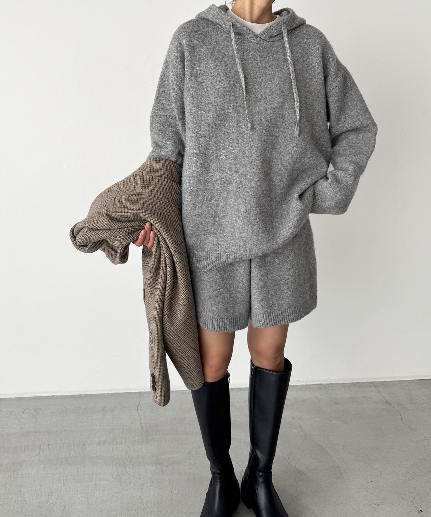 【キャナルジーン/CANAL JEAN】のEl mar ウール混パーカーSET UP 人気、トレンドファッション・服の通販 founy(ファニー) ファッション Fashion レディースファッション Fashion for Women トップス・カットソー Cut & Sew Tops レディースパーカー・カジュアルフーディー Casual Hoodies & Sweatshirts おすすめ Recommended / Our Picks セットアップ Set-Up, Coordinated Outfit ドローコード Drawcord, Drawstring Cord パーカー Hoodie, Parka ロング Long, Long-Length other-1|ID: prp329100004770922 ipo3291000000034871493