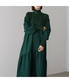 【バブ ブージュルード/Bab Bou Jeloud】の膨れジャガード異素材ニットワンピース GREEN|ID: prp329100004770923 ipo3291000000034562922