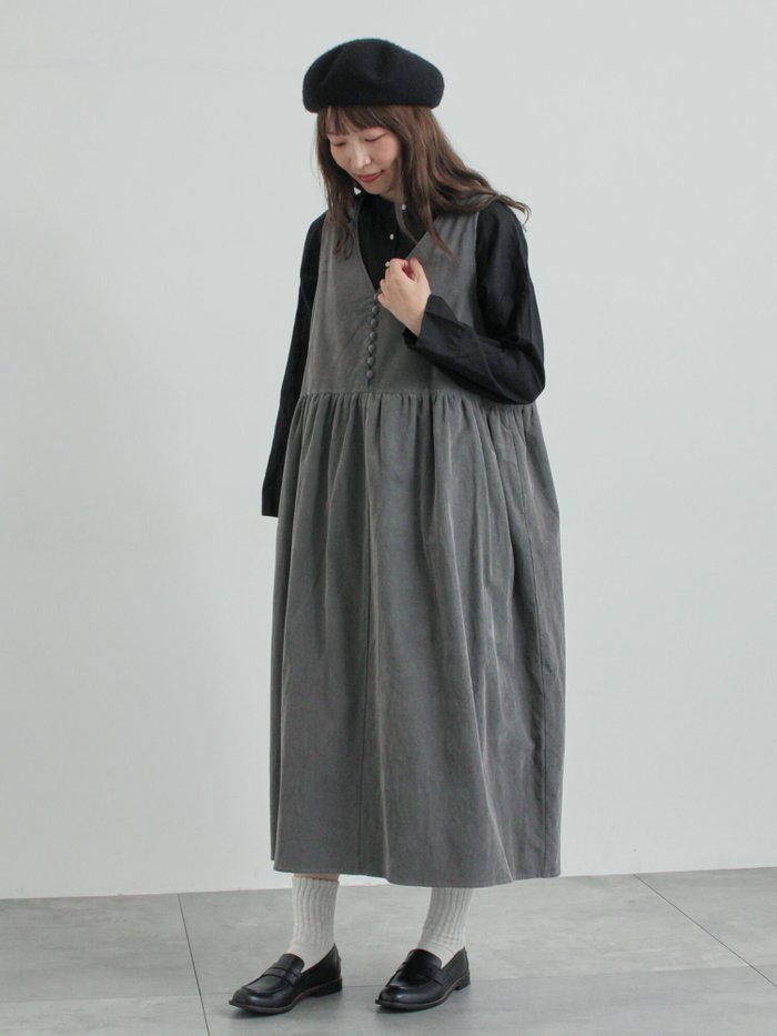 【サマンサモスモス/Samansa Mos2】の【WEB限定 Sサイズ】コール天ノースリーブワンピース インテリア・キッズ・メンズ・レディースファッション・服の通販 founy(ファニー) https://founy.com/ ファッション Fashion レディースファッション Fashion for Women ワンピース Dresses ギャザー Gathered, Ruffled ノースリーブ Sleeveless, No-Sleeve |ID: prp329100004770925 ipo3291000000034562942