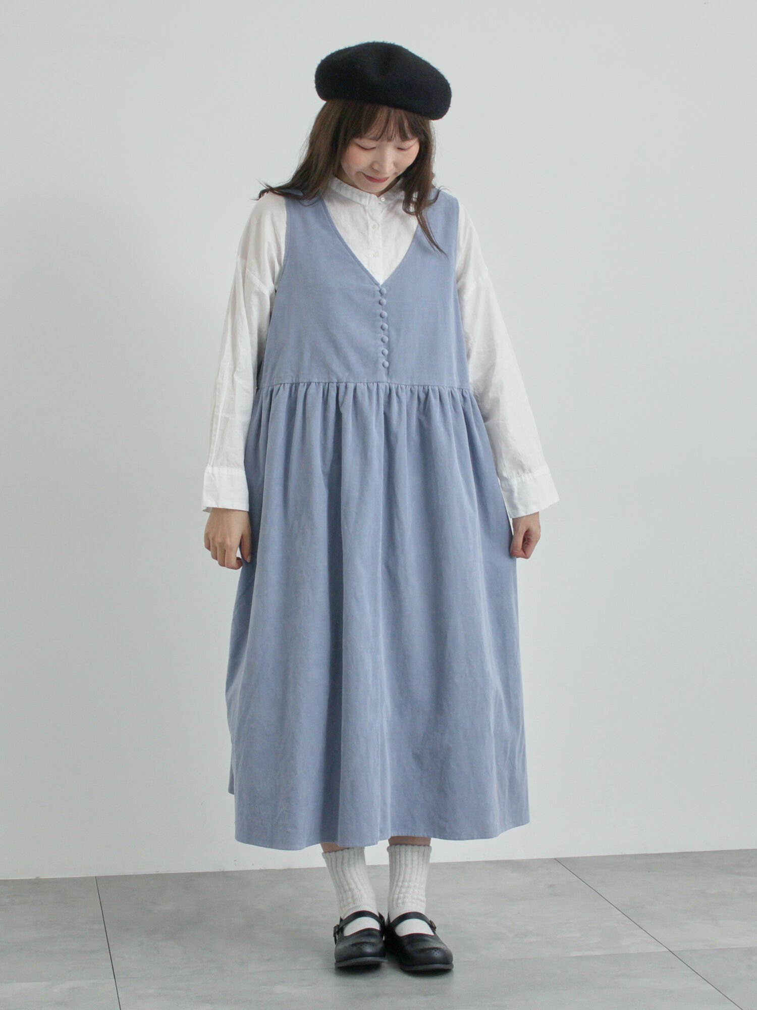 【サマンサモスモス/Samansa Mos2】の【WEB限定 Sサイズ】コール天ノースリーブワンピース インテリア・キッズ・メンズ・レディースファッション・服の通販 founy(ファニー) 　ファッション　Fashion　レディースファッション　Fashion for Women　ワンピース　Dresses　ギャザー　Gathered, Ruffled　ノースリーブ　Sleeveless, No-Sleeve　ブルー|ID: prp329100004770925 ipo3291000000034562944