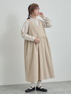 【サマンサモスモス/Samansa Mos2】の【WEB限定 Sサイズ】コール天ノースリーブワンピース ベージュ|ID: prp329100004770925 ipo3291000000034562945