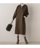 【ドロワット ロートレアモン/Droite Lautreamont】の【WEB限定】圧縮起毛ステンニットワンピース≪手洗い可能≫ ブラウン|ID: prp329100004770943 ipo3291000000035172104