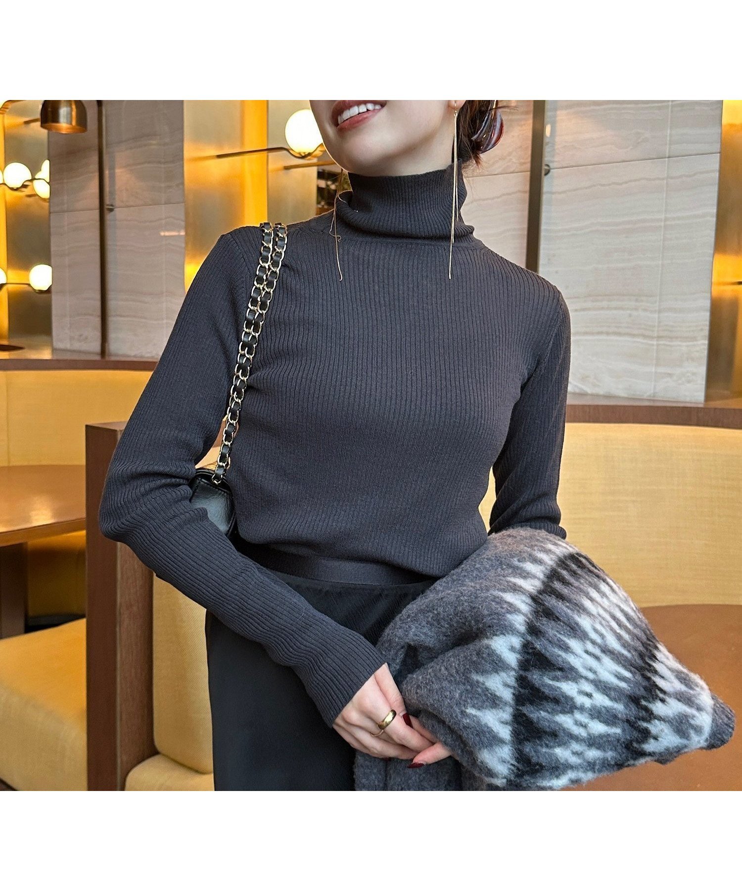 【アニュアンス/anuans】のハイゲージウールフィットリブタートルニット インテリア・キッズ・メンズ・レディースファッション・服の通販 founy(ファニー) ファッション Fashion レディースファッション Fashion for Women トップス・カットソー Cut & Sew Tops ニット Knit Tops & Sweaters インナー Innerwear シアー Sheer, See-Through フィット Fit, Slim Fit GREY|ID: prp329100004771004 ipo3291000000034563934