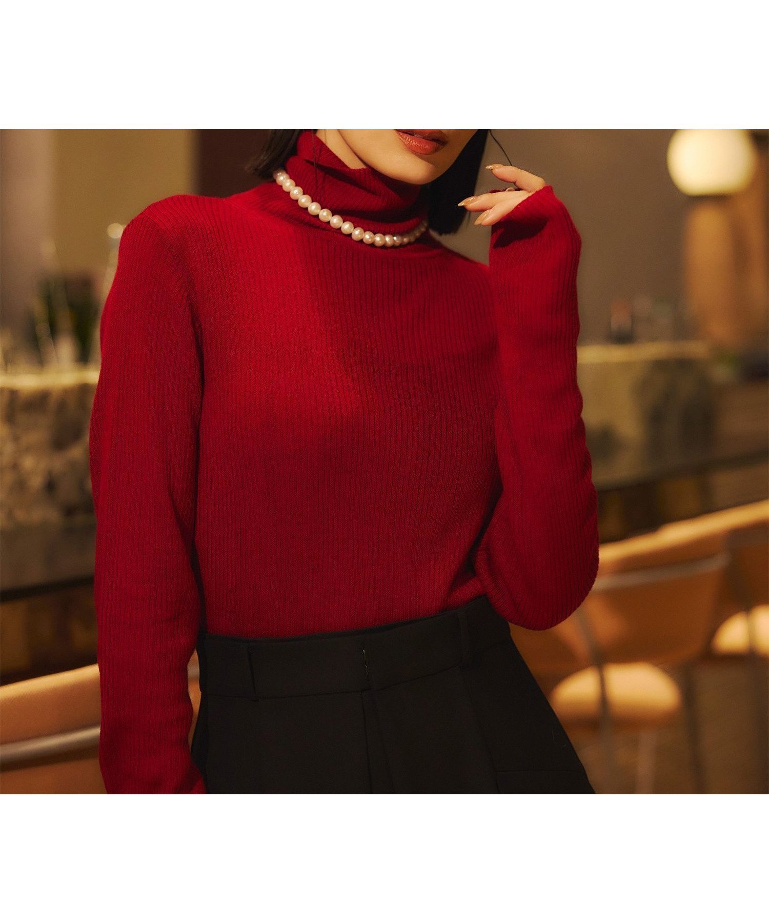 【アニュアンス/anuans】のハイゲージウールフィットリブタートルニット インテリア・キッズ・メンズ・レディースファッション・服の通販 founy(ファニー) ファッション Fashion レディースファッション Fashion for Women トップス・カットソー Cut & Sew Tops ニット Knit Tops & Sweaters インナー Innerwear シアー Sheer, See-Through フィット Fit, Slim Fit RED|ID: prp329100004771004 ipo3291000000034563935