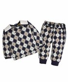 【モイモルン/moimoln / KIDS】の【セットアップ】アーガイル柄ジャガードトップス パンツ ダークグレー|ID: prp329100004771067 ipo3291000000034564485
