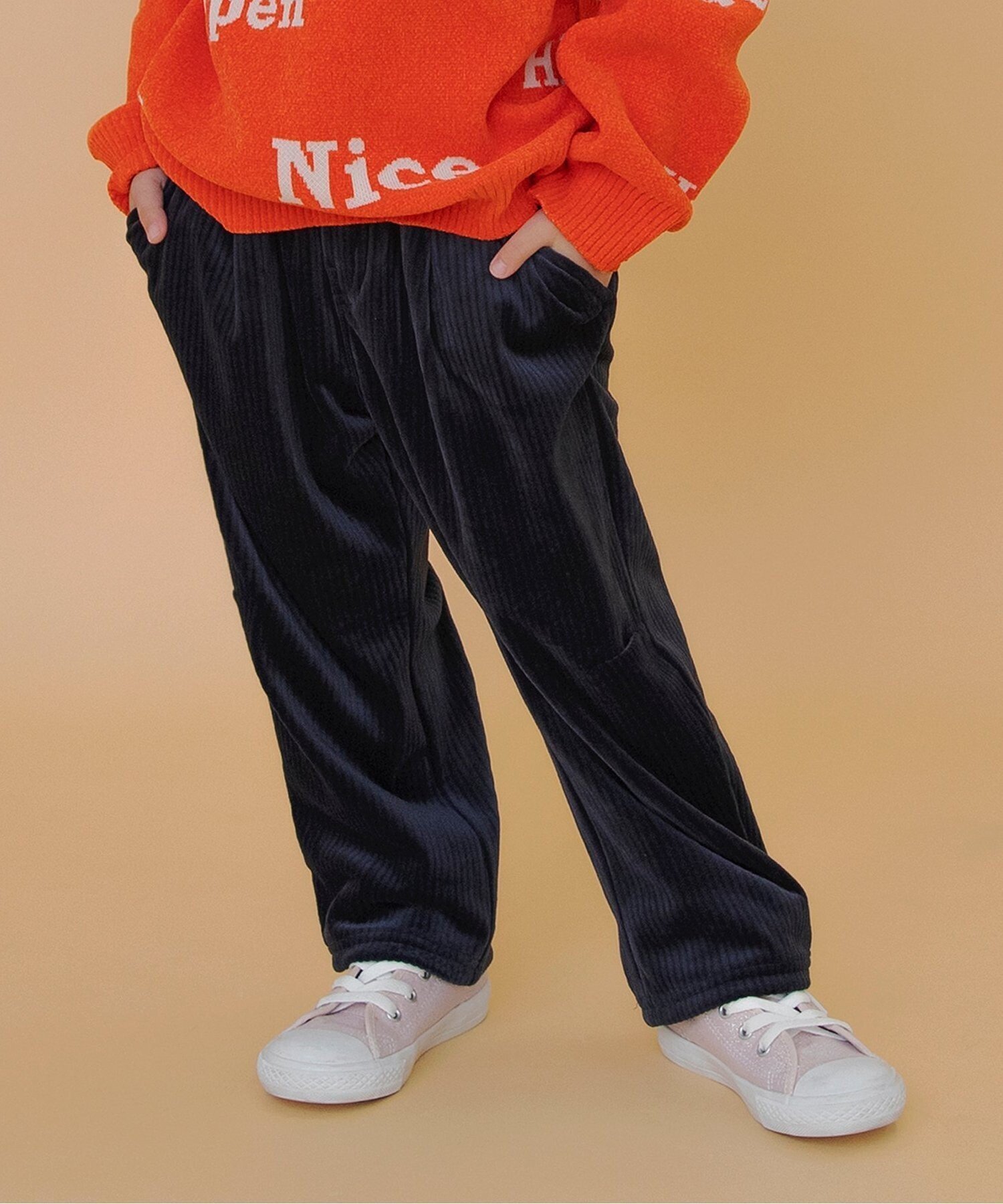 【エフオー オンラインストア/F.O.Online Store / KIDS】のあったかふわとろテーパードパンツ 10分丈 インテリア・キッズ・メンズ・レディースファッション・服の通販 founy(ファニー) ファッション Fashion キッズファッション Fashion for Kids ボトムス Bottoms コレクション Collection, Seasonal Line トレーナー Sweatshirt, Trainer ボトム Bottoms, Lower Wear 冬 Winter / This Winter ネイビーブルー|ID: prp329100004771115 ipo3291000000034731630