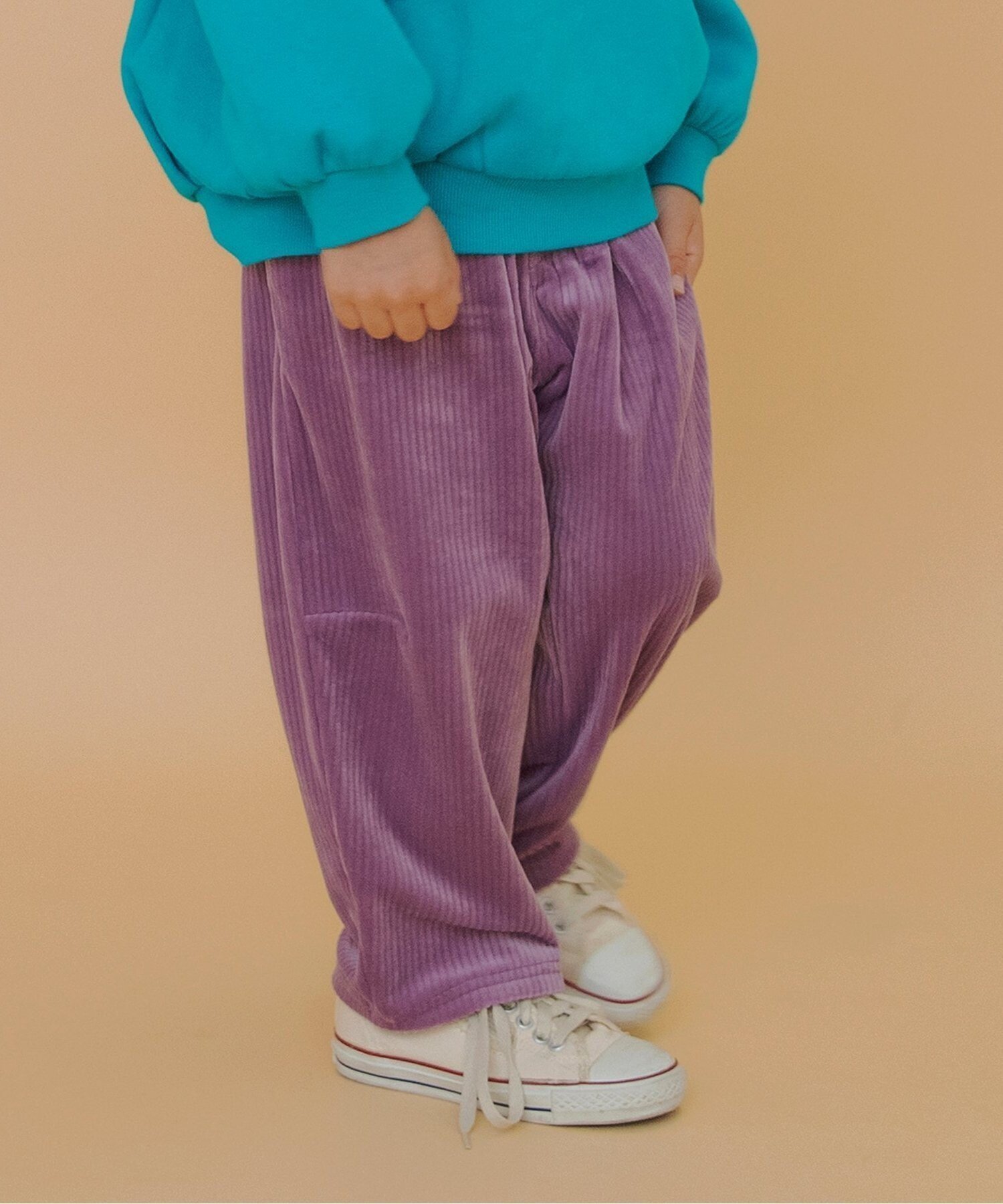 【エフオー オンラインストア/F.O.Online Store / KIDS】のあったかふわとろテーパードパンツ 10分丈 インテリア・キッズ・メンズ・レディースファッション・服の通販 founy(ファニー) ファッション Fashion キッズファッション Fashion for Kids ボトムス Bottoms コレクション Collection, Seasonal Line トレーナー Sweatshirt, Trainer ボトム Bottoms, Lower Wear 冬 Winter / This Winter パープル|ID: prp329100004771115 ipo3291000000034731632