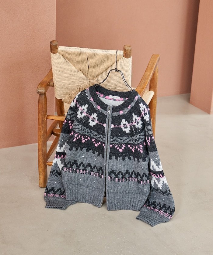 【フリークスストア/FREAK'S STORE】のノルディック ジップショートニットカーデ 25AW インテリア・キッズ・メンズ・レディースファッション・服の通販 founy(ファニー) 　ファッション　Fashion　レディースファッション　Fashion for Women　トップス・カットソー　Cut & Sew Tops　ニット　Knit Tops & Sweaters　2025年　2025　2025-2026秋冬・A/W　Autumn/Winter 2025–26 AW25–26　冬　Winter / This Winter　ウォーム　Warm Fabric　カーディガン　Cardigan, Knitwear　コンパクト　Compact, Small Size　スタイリッシュ　Stylish, Fashionable　ベスト　Vest, Waistcoat　A/W・秋冬　Autumn/Winter　チャコールグレー|ID: prp329100004771585 ipo3291000000034708268