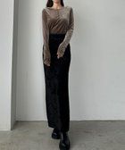 【ジュノア/JUNOAH】のLouere シャギーニットスカート Aブラック|ID: prp329100004771635 ipo3291000000034568791