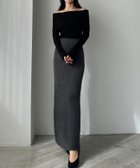 【ジュノア/JUNOAH】のLouere シャギーニットスカート Bチャコール|ID: prp329100004771635 ipo3291000000034568801