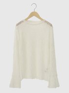 【ヴァン/Vin】の袖フレアレースニットシアーカットソー 人気、トレンドファッション・服の通販 founy(ファニー) ファッション Fashion レディースファッション Fashion for Women トップス・カットソー Cut & Sew Tops ニット Knit Tops & Sweaters カットソー・ベーシックTシャツ Cut-and-Sewn Tops / Stretch Tees & Basics おすすめ Recommended / Our Picks インナー Innerwear エレガント 上品 Elegant オケージョン Occasion Wear カットソー Cut and Sewn Top スリーブ Sleeve, Long Sleeve / Short Sleeve フレア Flare, Flared 透かし Cut-Out, Lacework thumbnail オフホワイト|ID: prp329100004771647 ipo3291000000034978544