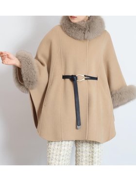 【ヴァン/Vin】のベルテッドファーポンチョ 人気、トレンドファッション・服の通販 founy(ファニー) ファッション Fashion レディースファッション Fashion for Women アウター Coat / Outerwear Collection ポンチョ・ケープコート Ponchos & Capes エレガント 上品 Elegant デコルテ Décolleté, Neckline フォックス Fox, Fox Fur フレア Flare, Flared ポンチョ Poncho, Cape Style ラグジュアリー Luxury, Elegant リュクス Luxury, Elegant, High-End, Chic 冬 Winter / This Winter |ID:prp329100004771652