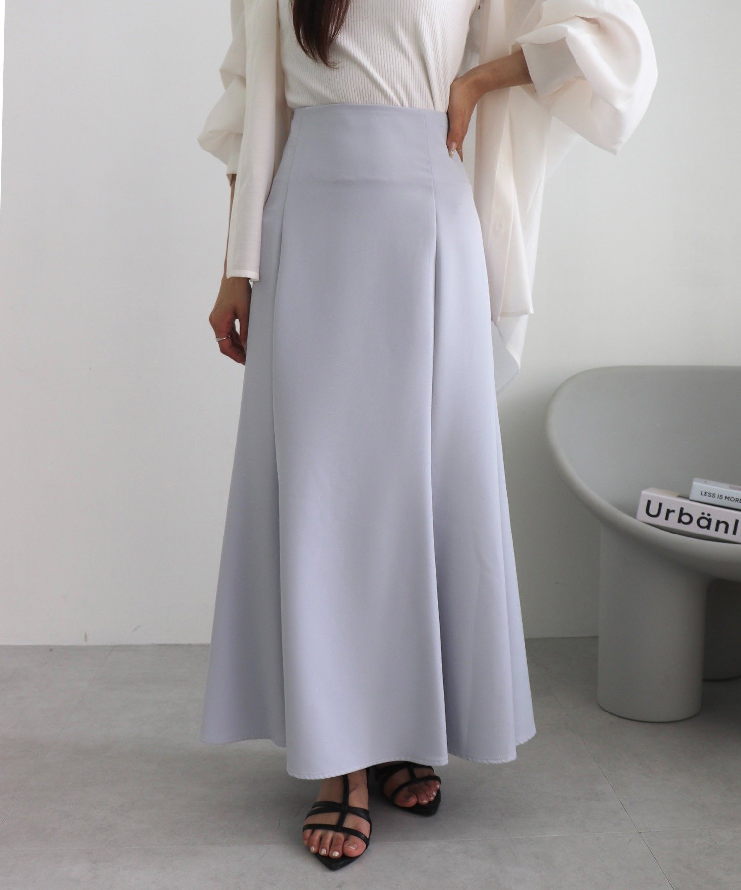 【イング/INGNI】の【WEB限定】バックレースアップマーメイドスカート インテリア・キッズ・メンズ・レディースファッション・服の通販 founy(ファニー) 　ファッション　Fashion　レディースファッション　Fashion for Women　スカート　Skirts　シンプル　Simple, Minimal　チェック　Check, Plaid, Tartan　フィット　Fit, Slim Fit　レース　Lace, Lace Fabric　ロング　Long, Long-Length　無地　Plain, Solid Color　サックス|ID: prp329100004771661 ipo3291000000035019153