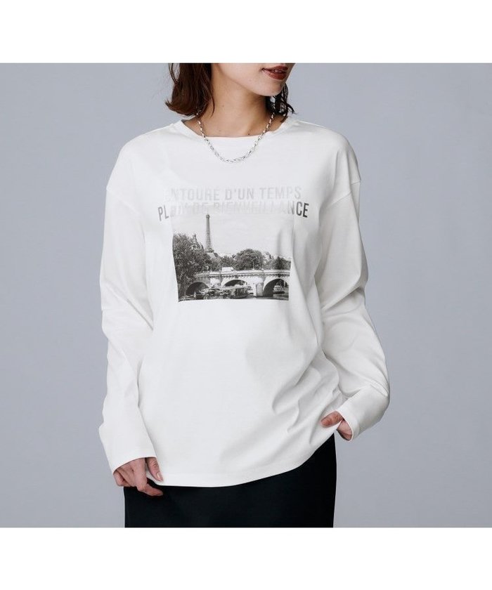 【アンタイトル/UNTITLED】の【コットン100%/】グラフィックロンT インテリア・キッズ・メンズ・レディースファッション・服の通販 founy(ファニー) https://founy.com/ ファッション Fashion レディースファッション Fashion for Women トップス・カットソー Cut & Sew Tops ロングTシャツ・Tシャツ Longline T-Shirts & Tees インナー Innerwear グラフィック Graphic, Graphic Design シルケット Silket, Silky Cotton ジャケット Jacket, Outerwear スマート Smart, Elegant プリント Print, Printed Pattern ボトム Bottoms, Lower Wear |ID: prp329100004771716 ipo3291000000034569855